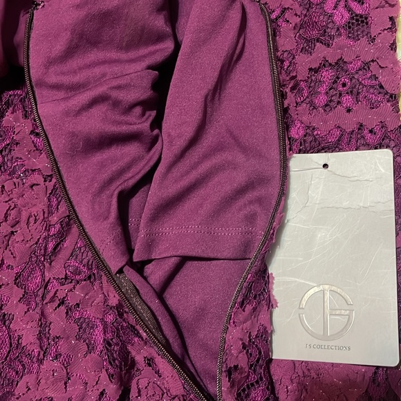 JS Collections One-Shoulder Magenta Dress - Picture 9 of 11